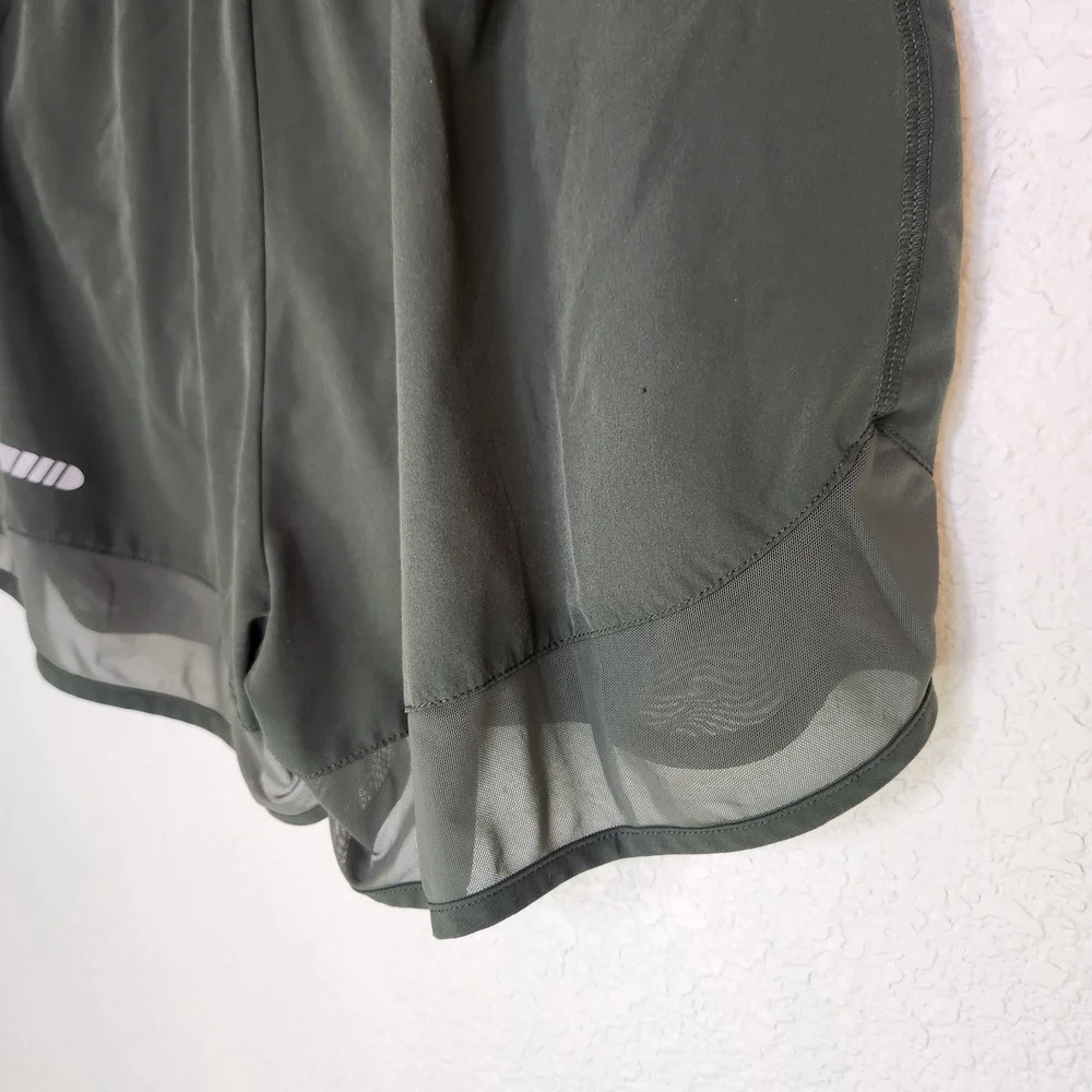 High Waisted Running Shorts with Mesh Liner Quick Dry Lightweight Gym Track Work